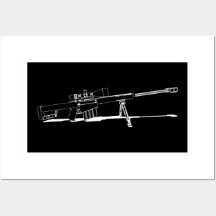 50 Caliber Sniper Rifle Posters and Art